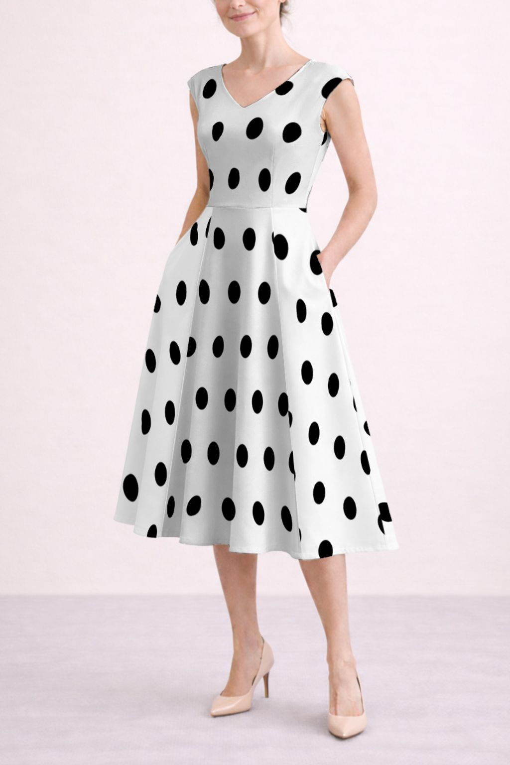 Dots Audrey Fit and Flare Midi Dress
