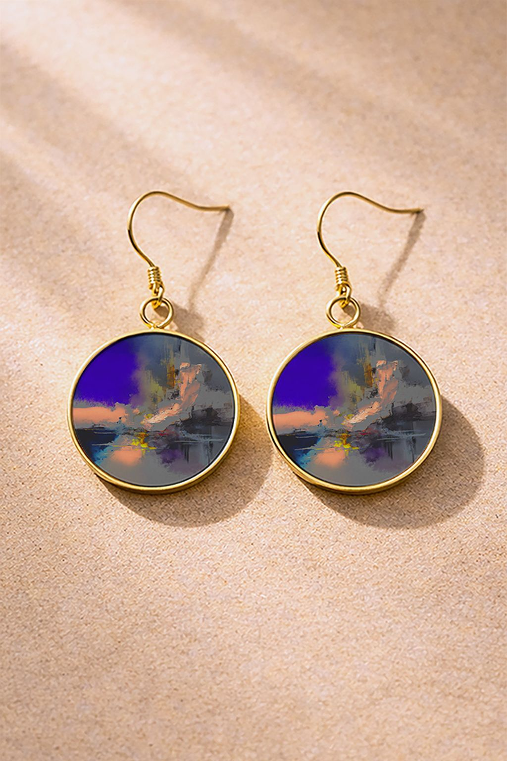 The Pure Blue of The Heaven Eva Circular Earrings